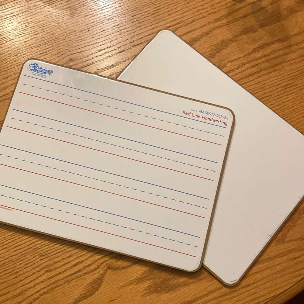 Red Line Handwriting Dry Erase Boards (2)